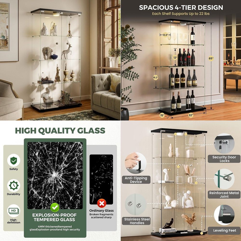 Lighting & Home Decor Studio Photos - Vitrina con Luces LED y Cerradura,