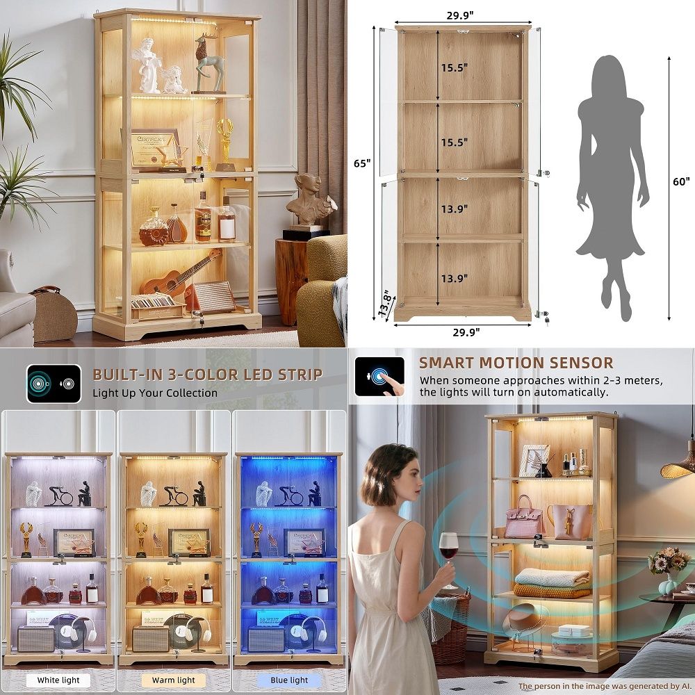 Lighting & Home Decor Studio Photos - Vitrina de cristal estilo rústico con