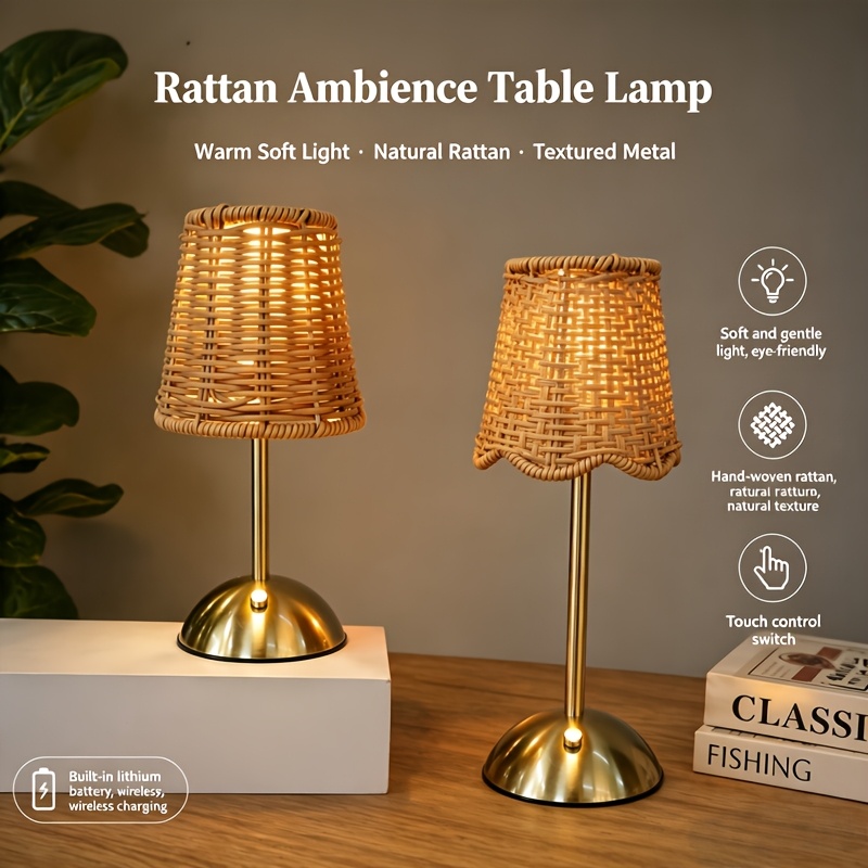 Lámpara de Mesa de Ratán Tejid - Home Lighting And Decor reseña y precio