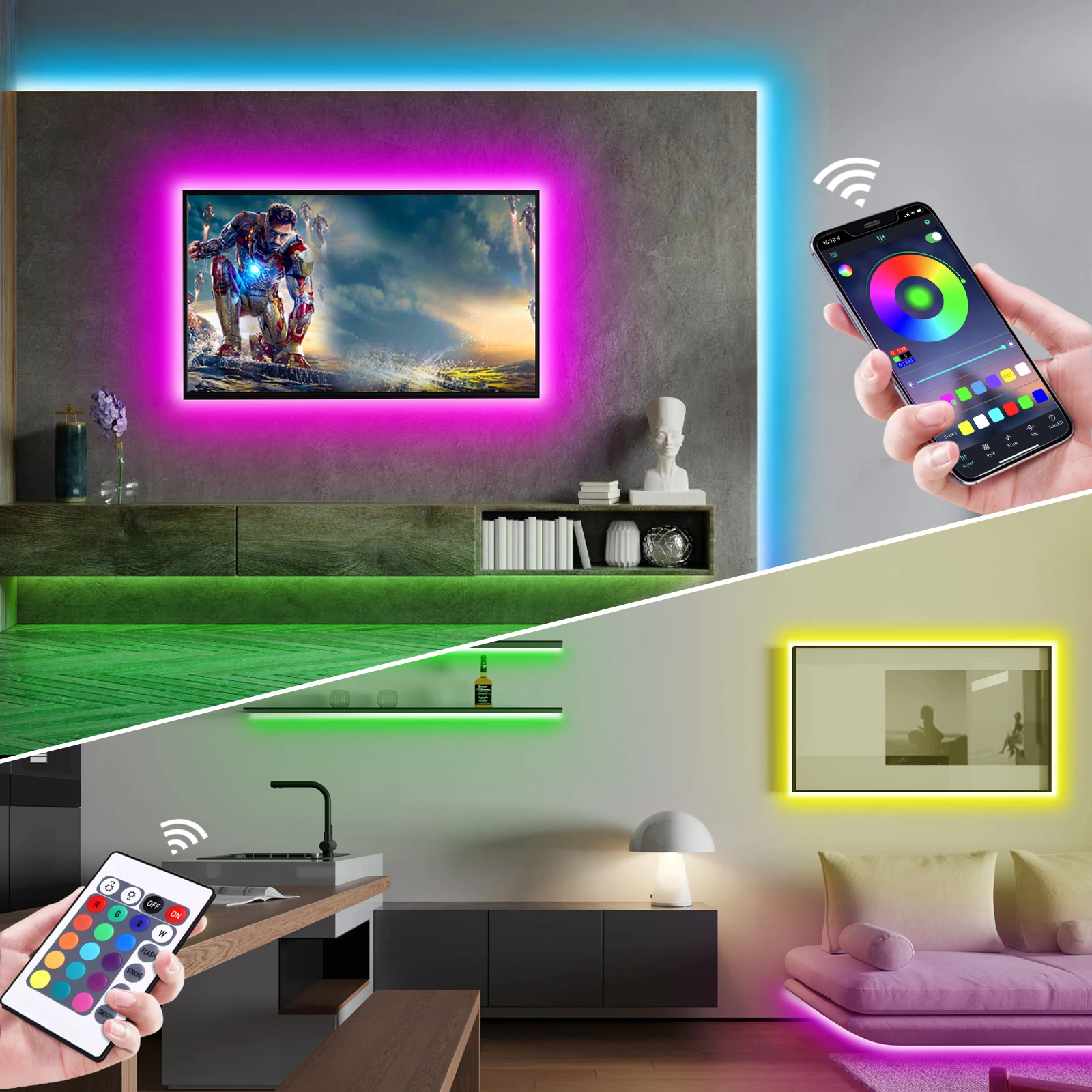 Tira de luces LED de neón RGB  - Home Lighting And Decor reseña y precio