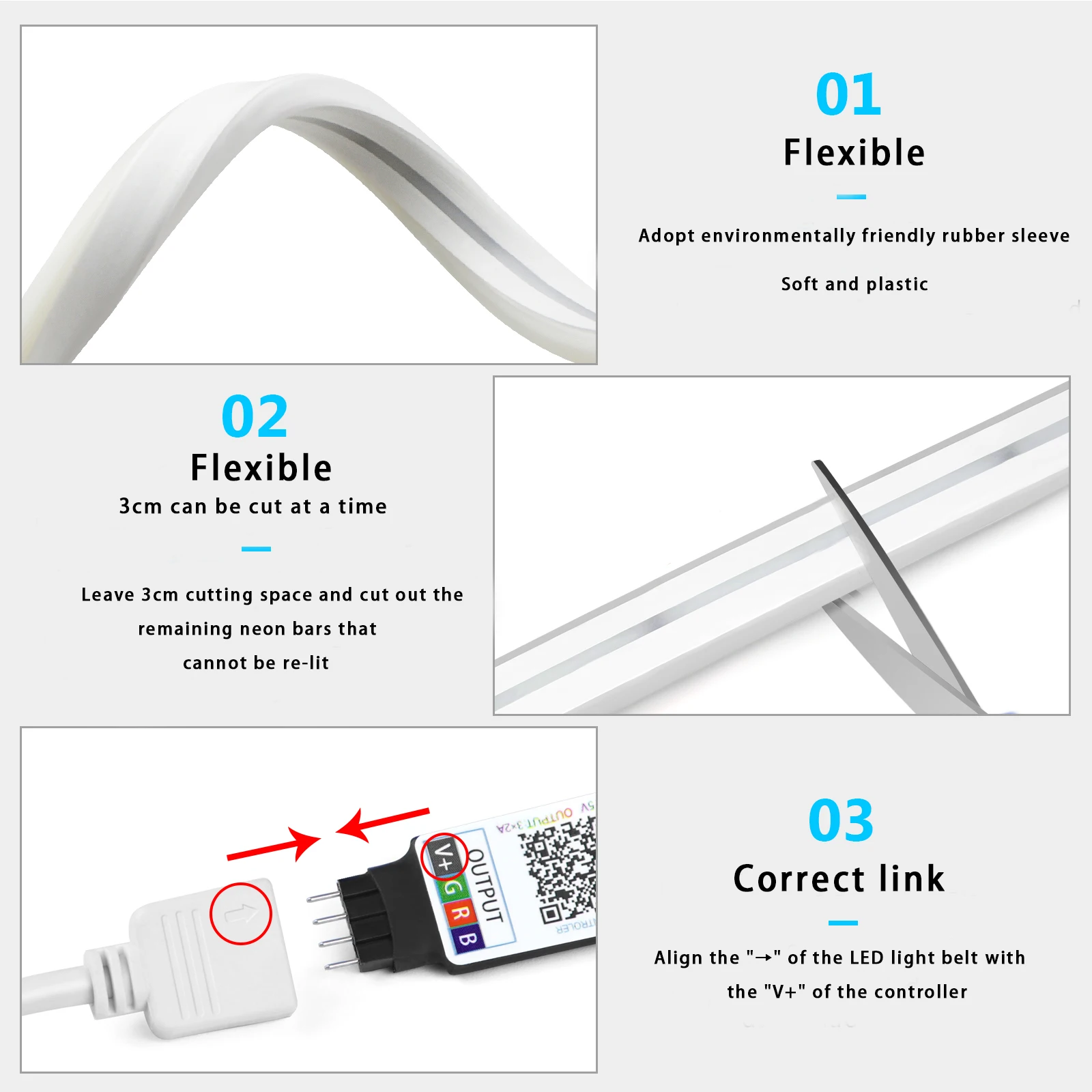 Tira de luces LED de neón RGB  - Home Lighting And Decor reseña y precio